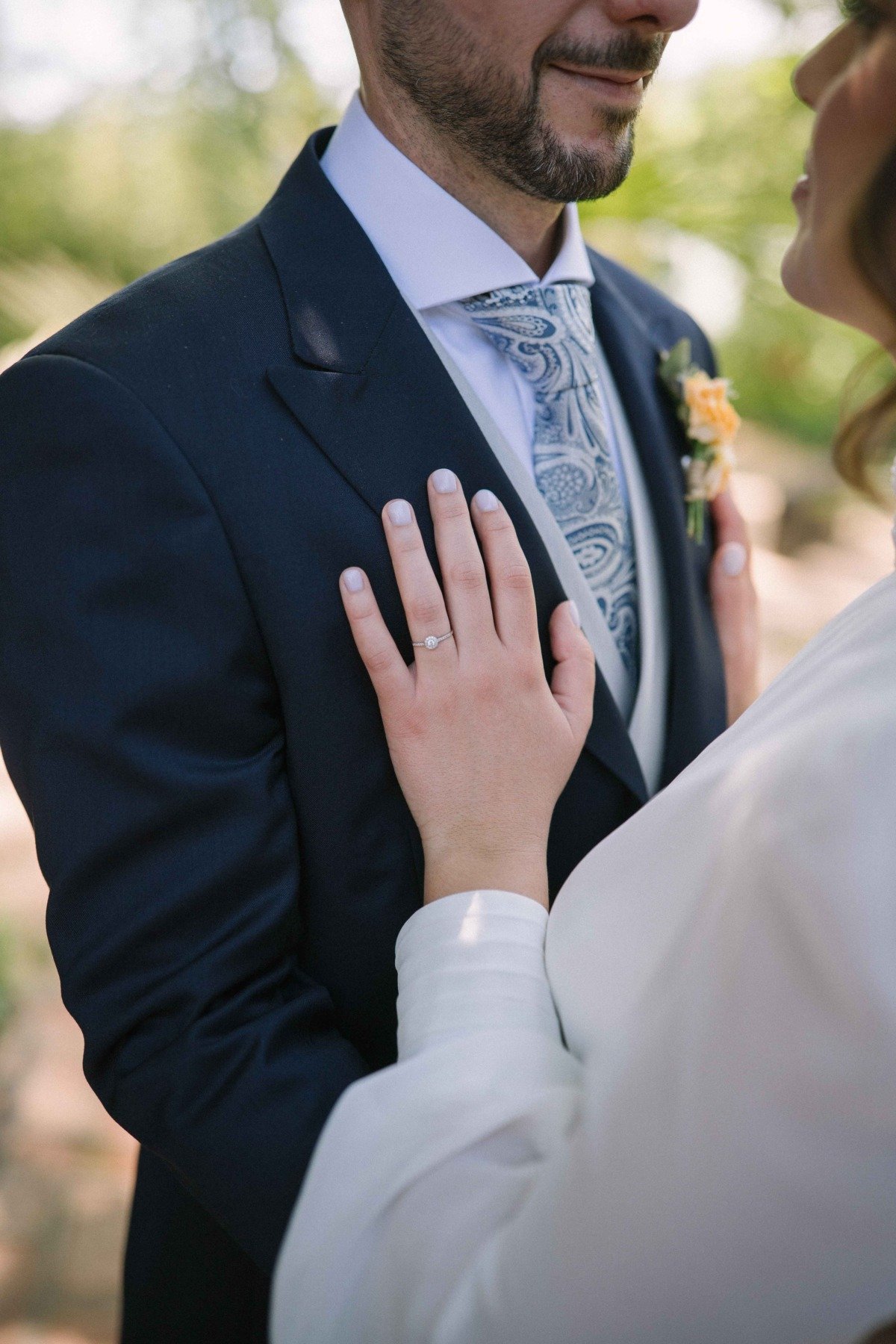 Detalle del reportaje de boda de Manu y María en Jardines de San Telmo, Málaga